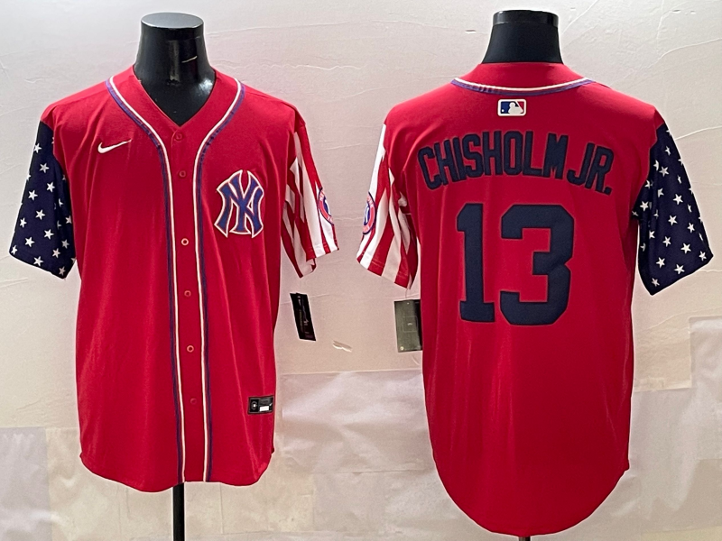 Men's New York Yankees Jazz Chisholm Jr. #13 Red Limited Jersey